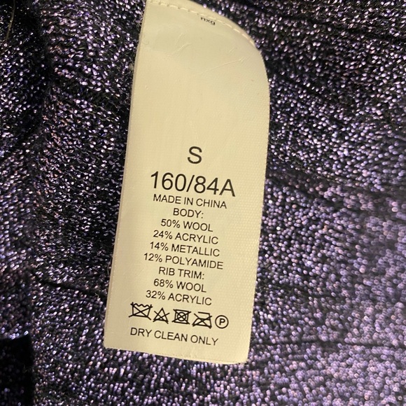 Kate Spade New York Purple Metallic Sweater Dress Pleated Skirt size Small - Picture 13 of 13